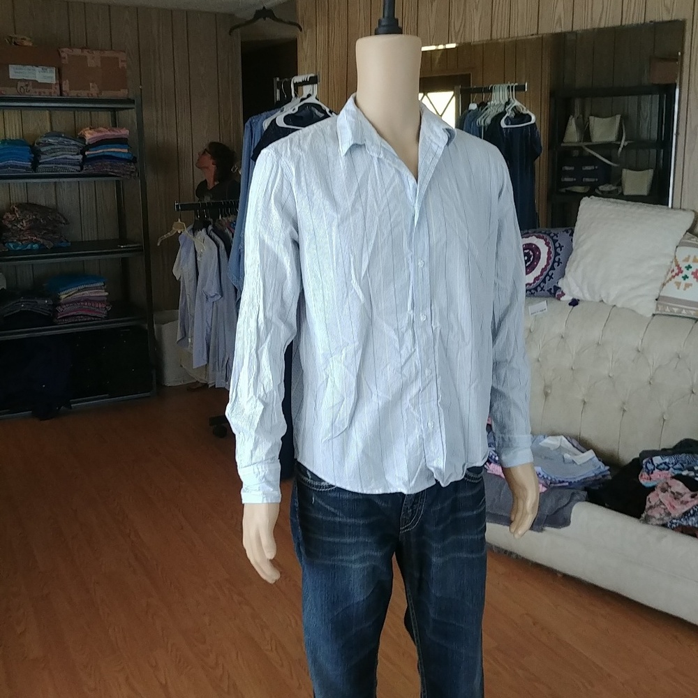 Frank & Eileen Striped Button Down Shirt